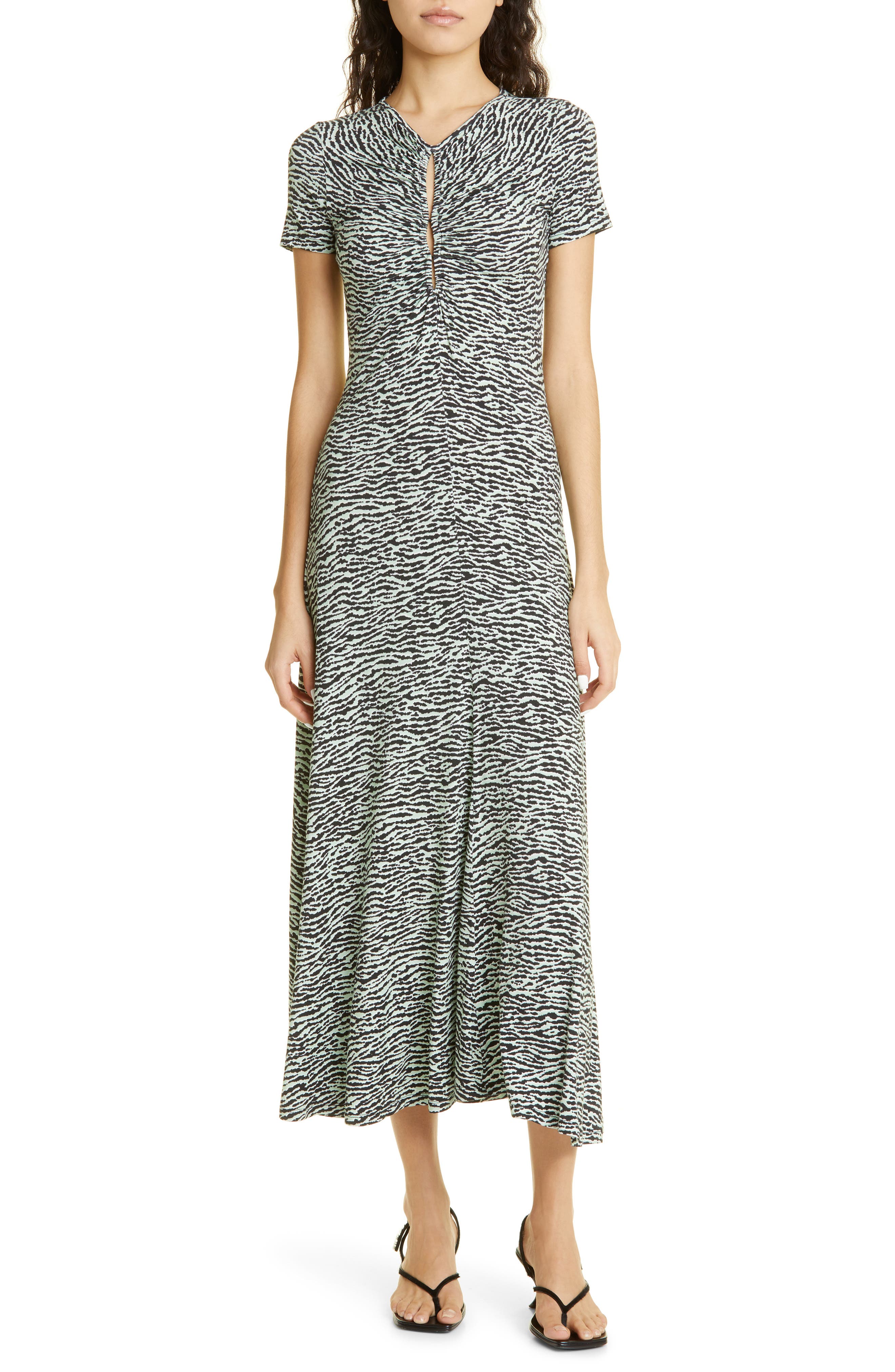 Proenza Schouler White Label Animal Jacquard Midi Dress (Women) | Nordstrom