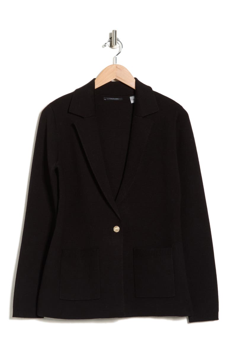 Sweater Jacket, Alternate, color, BLACK