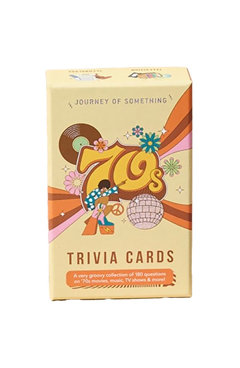Journey of Something 70's Trivia Cards, Party Card Game, 180 Groovy Questions, Alternate, color, Multicolored