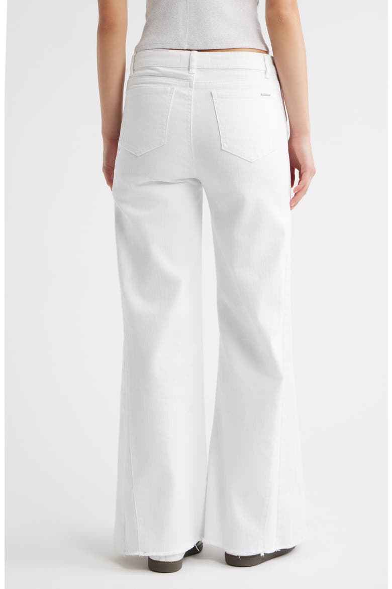 Raw Hem Wide Leg Jeans, Alternate, color, WHITE