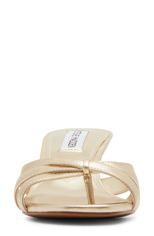 Steve Madden Cary Flip Flop In Gold Leather