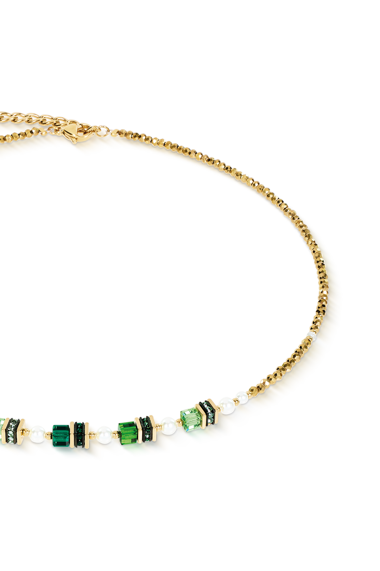 Necklace Sparkling Princess gold-emerald, Alternate, color, Green-Gold