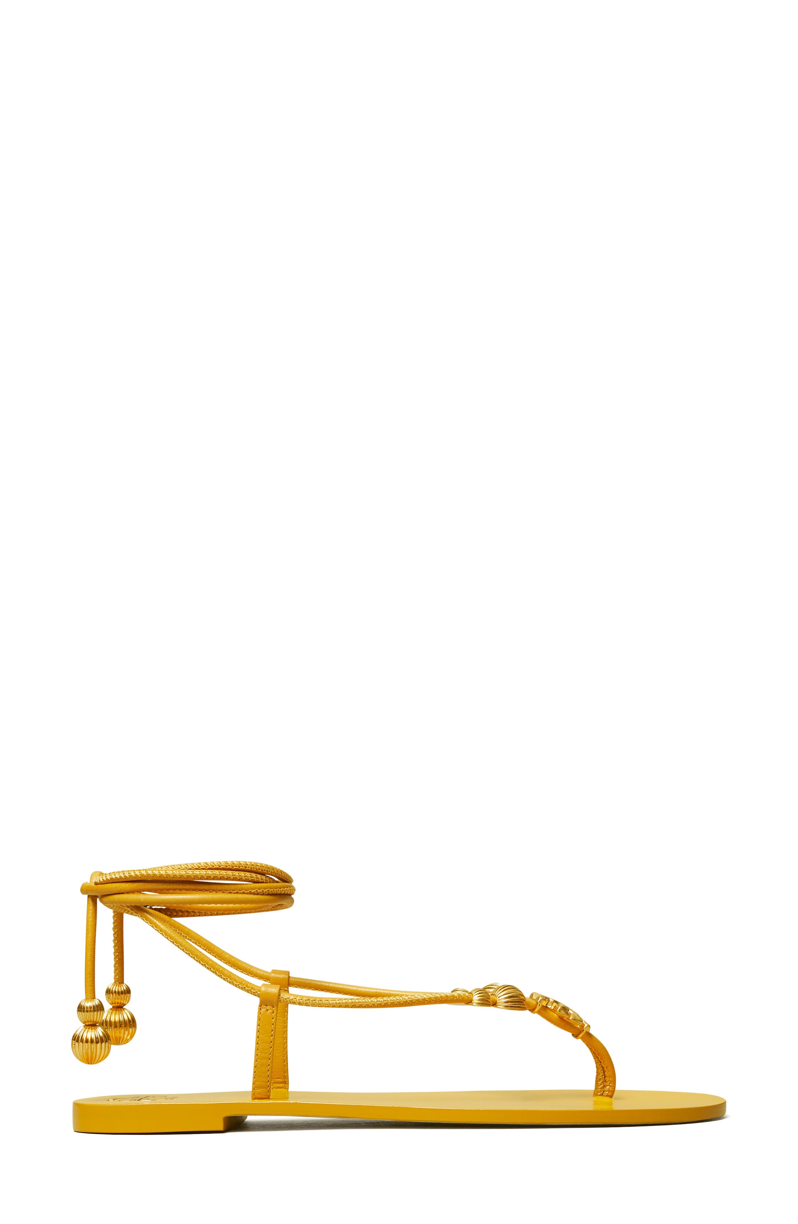 Capri Lace Up Sandal, Alternate, color, GOLDENROD