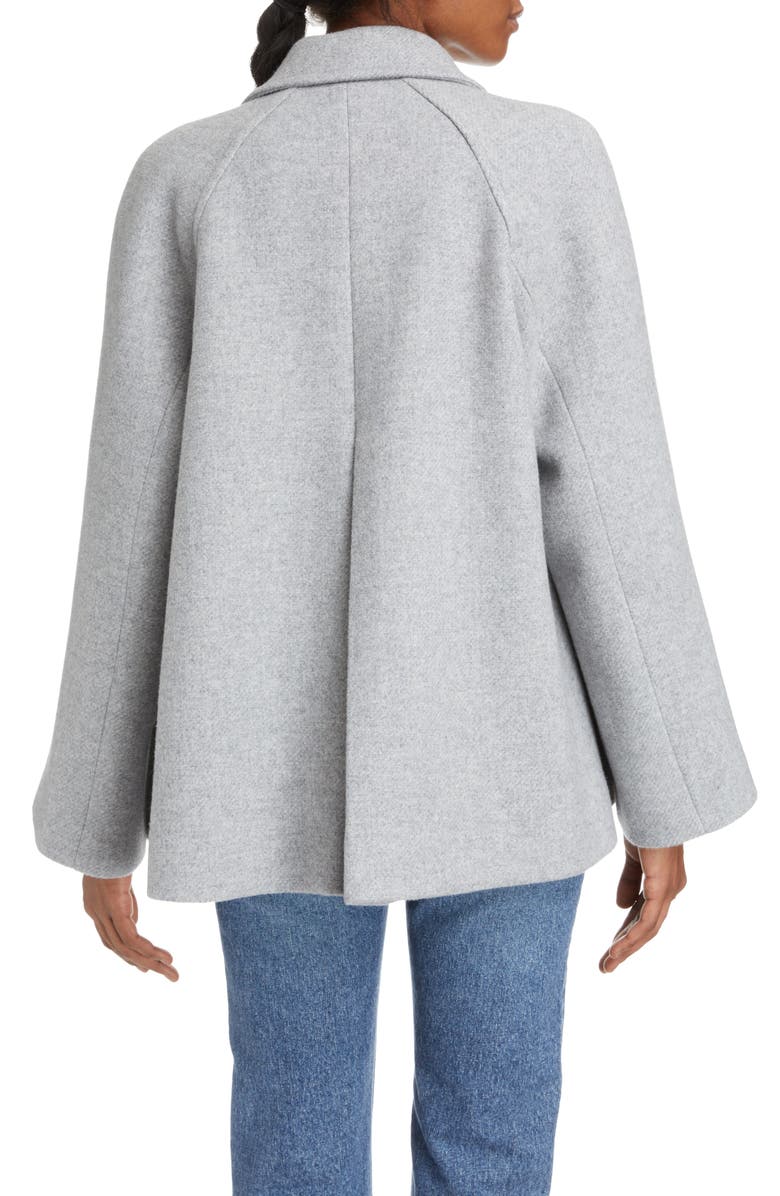 Chloé Short Soft Wool Blend Cape Coat, Alternate, color, 