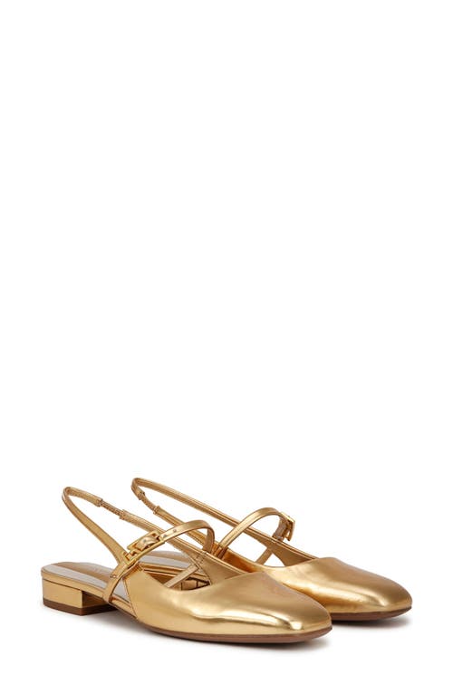 Franco Sarto Destin Slingback Flat In Gold