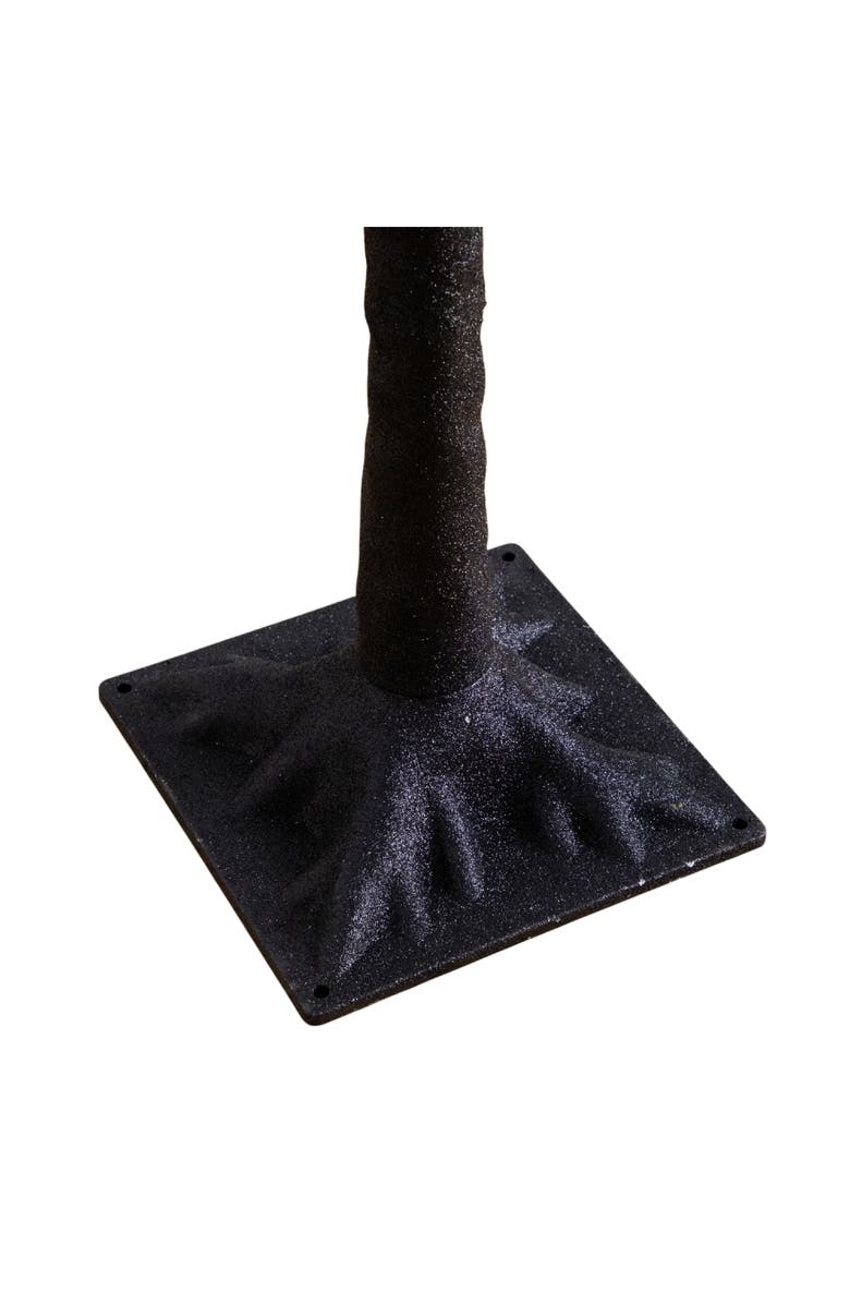 NEARLY NATURAL 4-ft Pre-Lit Artificial Halloween Spider Twig Tree with 48 Purple LED Lights, Alternate, color, Black