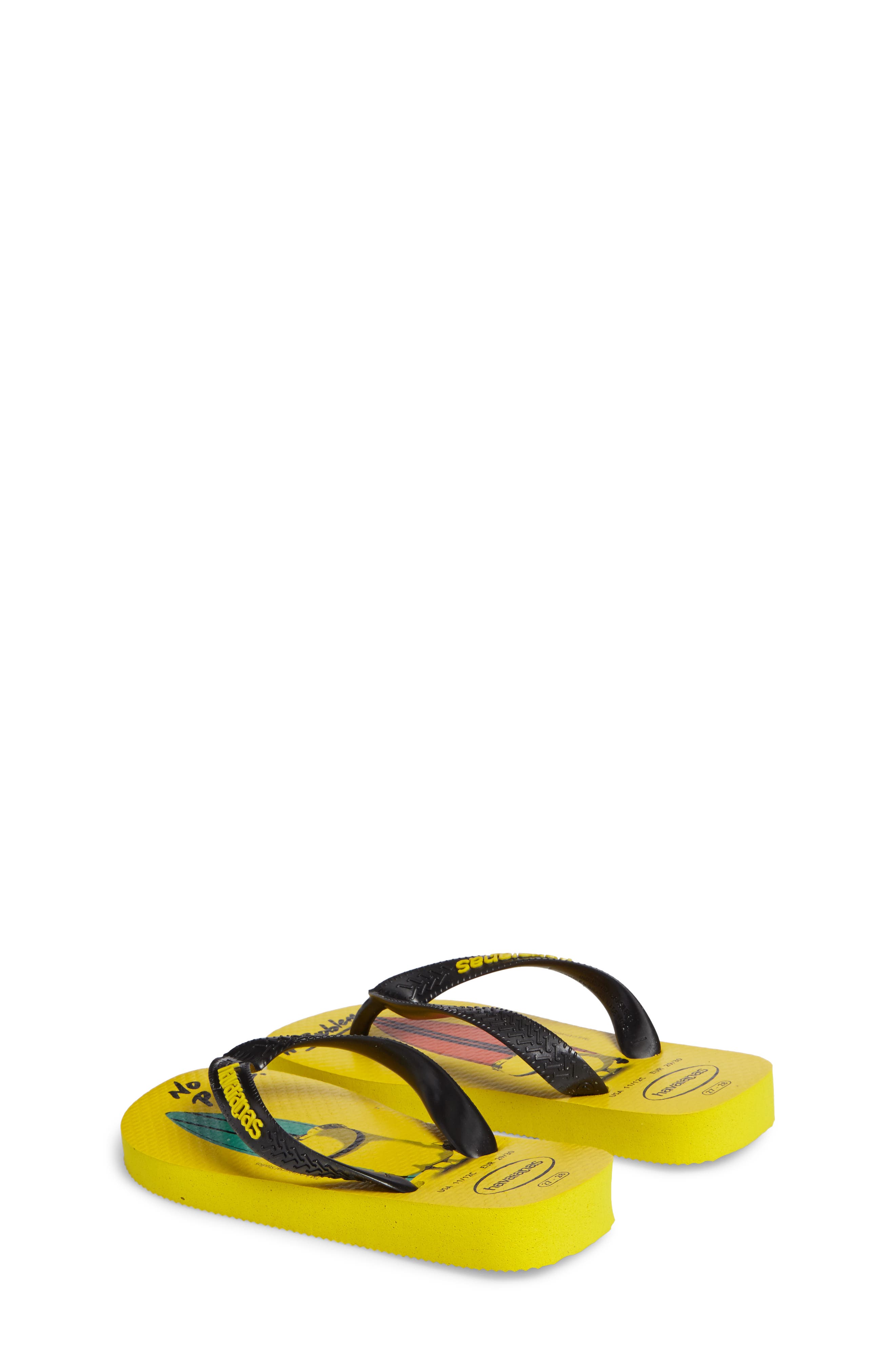 Minions Flip Flop, Alternate, color, CITRUS YELLOW/ BLACK