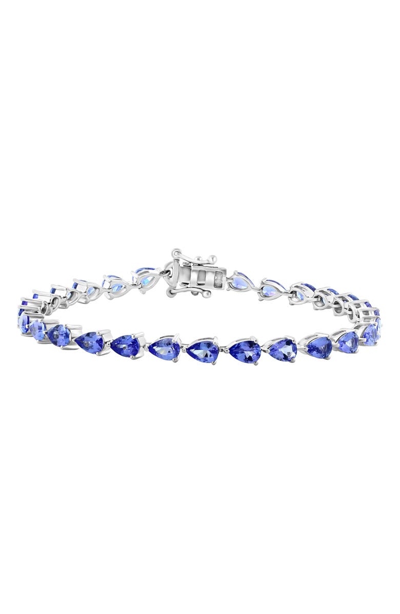 EFFY Sterling Silver Pear Cut Tanzanite Tennis Bracelet, Main, color,