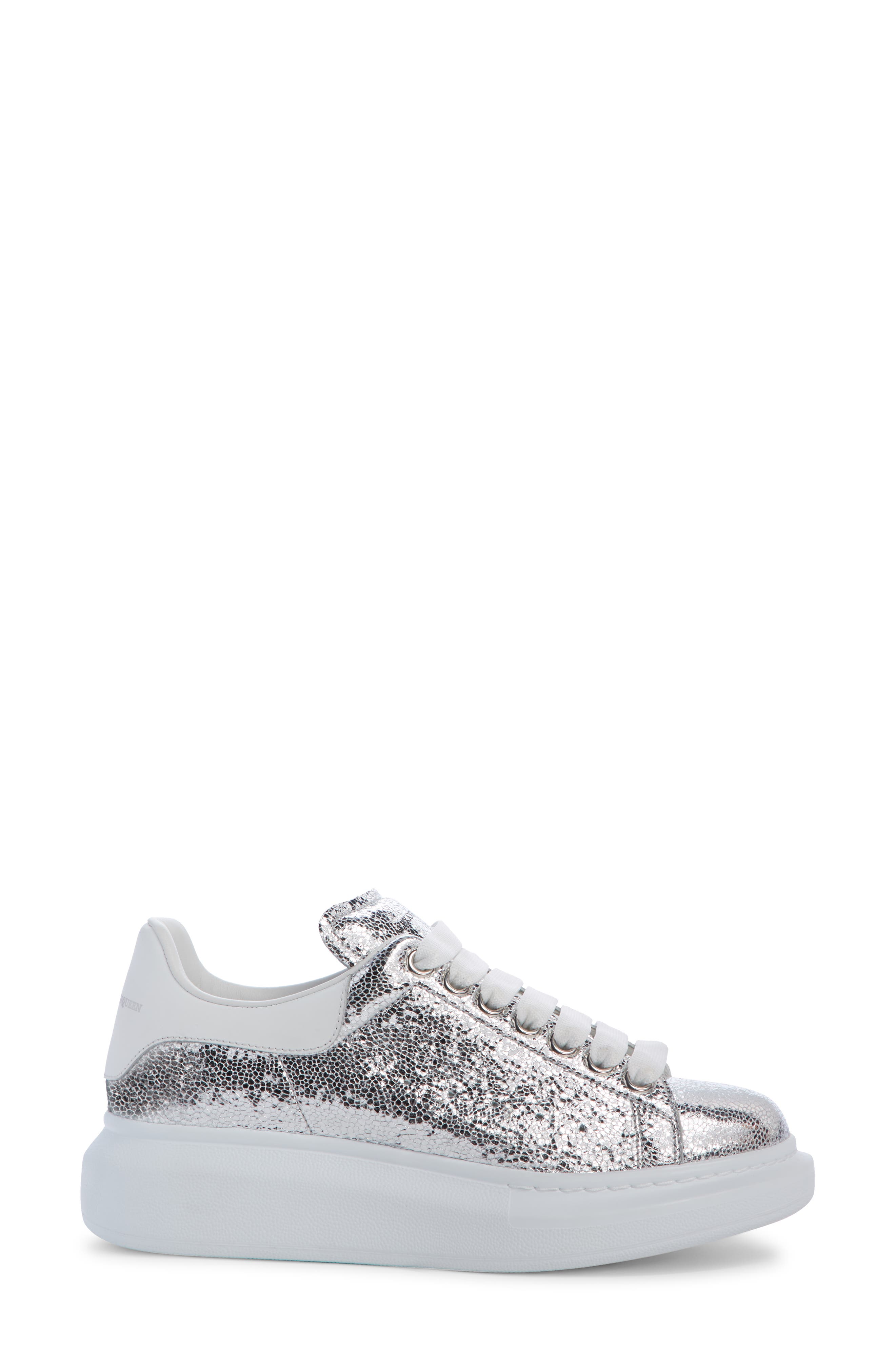 Oversized Sneaker, Alternate, color, SILVER/ WHITE