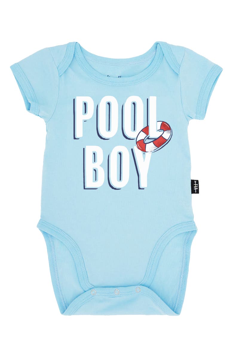 Feather 4 Arrow Pool Boy Cotton Bodysuit, Main, color, 