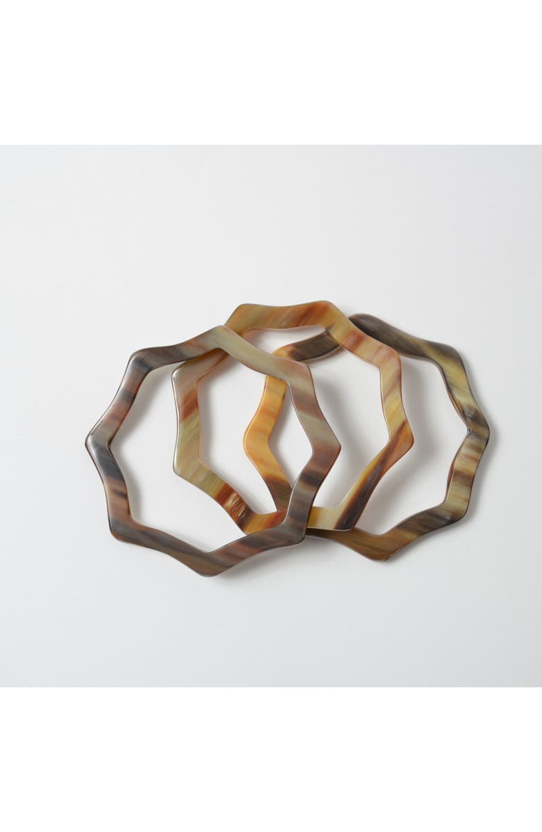 Maadili Collective Horn Lattice Bangle, Alternate, color, Natural