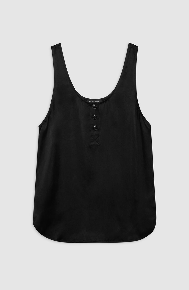 ANINE BING Evy Top, Alternate, color, Washed Black