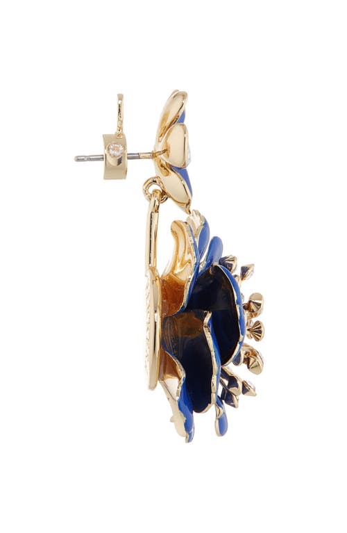 Carolina Herrera Floral Dangle Drop Earrings In Blue