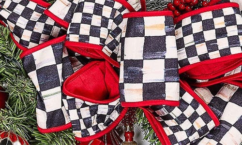 Mackenzie-childs Mackenzie Childs Merry Christmas Illuminated 24-inch Wreath In Multi