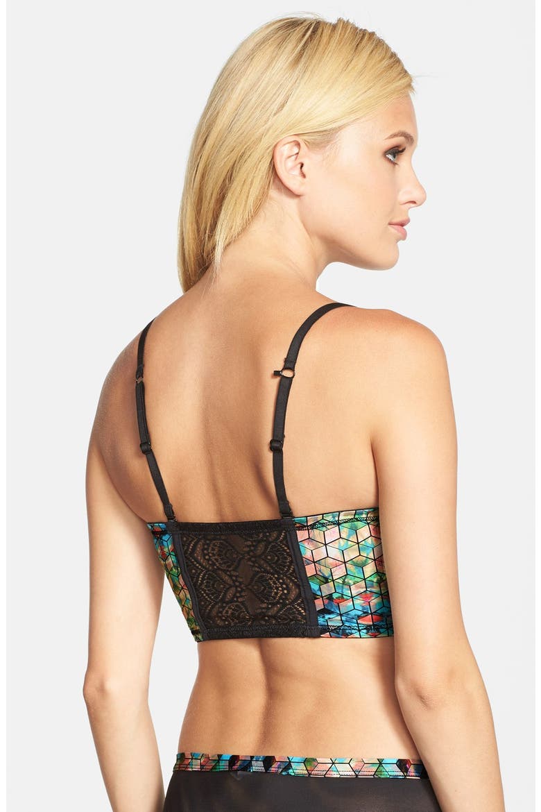 'Dusky Dawn' Underwire Bustier, Alternate, color, BLUE MULTI