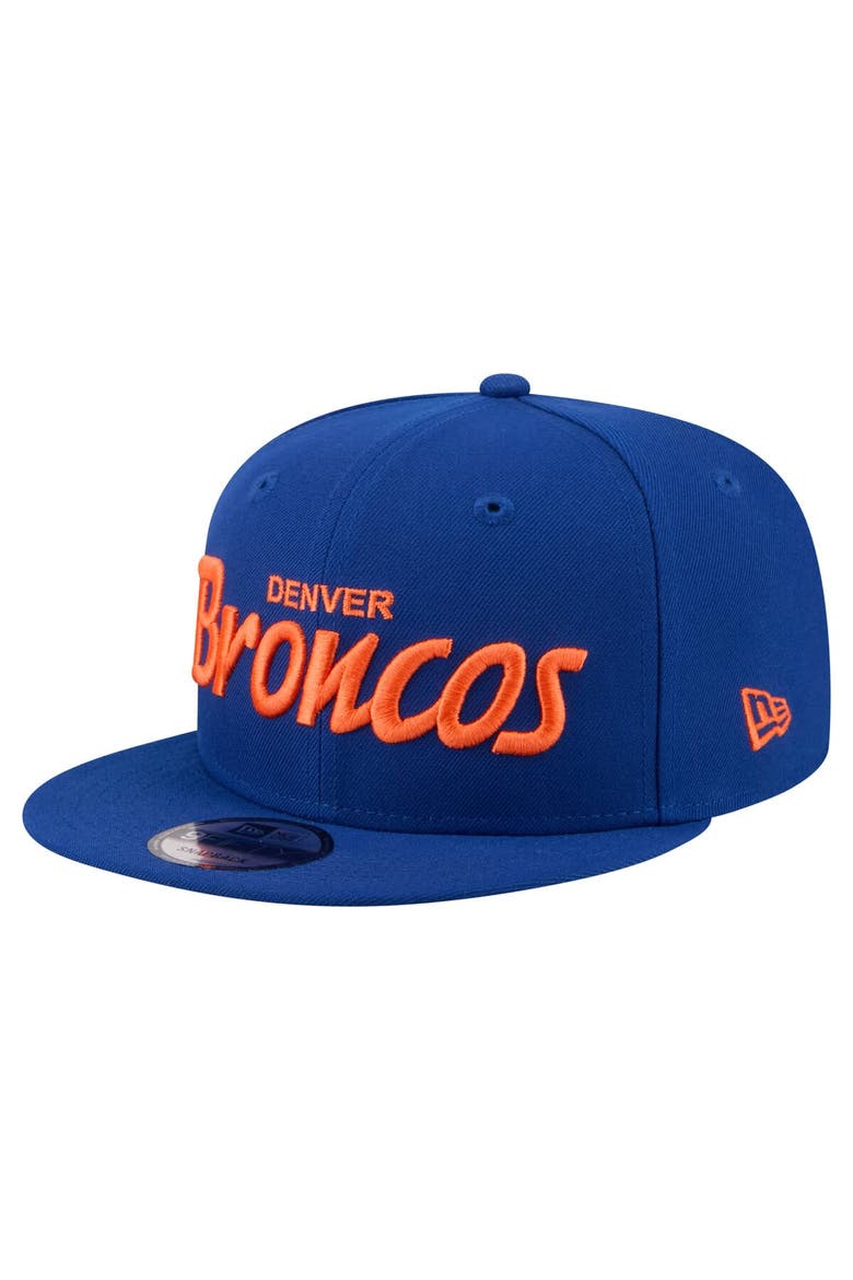 Men's New Era  Royal Denver Broncos Core Team Script 9FIFTY Snapback Hat, Main, color, Royal