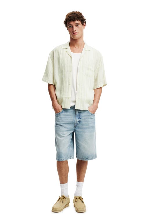 COTTON ON LINEN BOX FIT SHORT SLEEVE SHIRT 