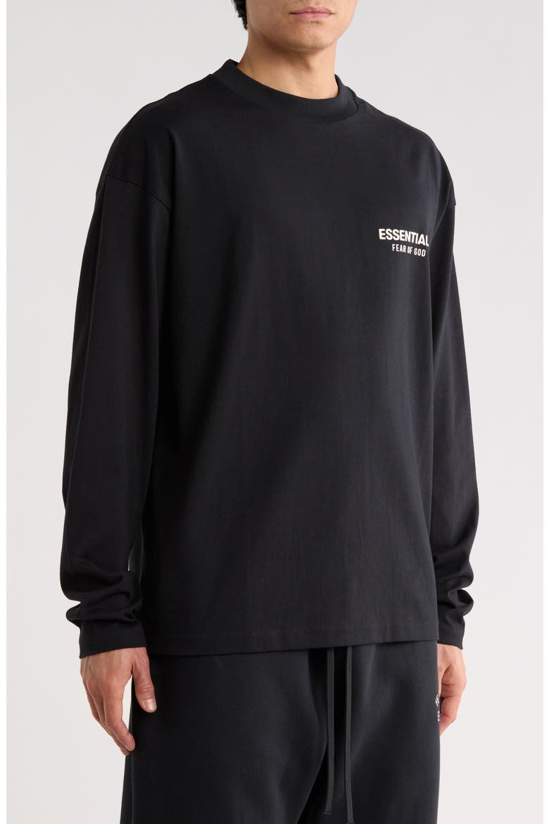 Classic Fit Long Sleeve Logo Graphic T-Shirt, Alternate, color, VINTAGE BLACK / WHITE