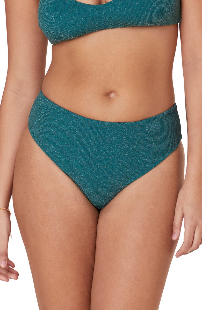 Andie The '90s High Waist Bikini Bottoms, Main, color, Ceramic
