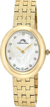 PORSAMO BLEU Women's Porsamo Bleu Angelica Oval MOP Dial Stainless Steel Watch