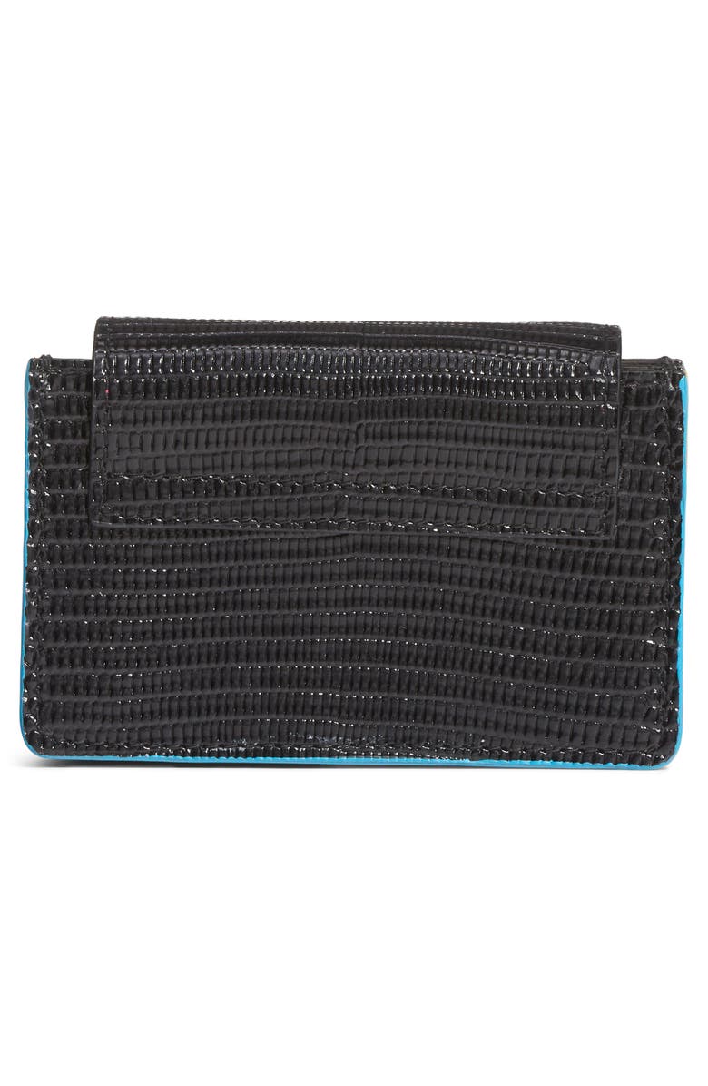 Dolce&Gabbana Crystal Logo Embossed Leather Wallet, Alternate, color, 