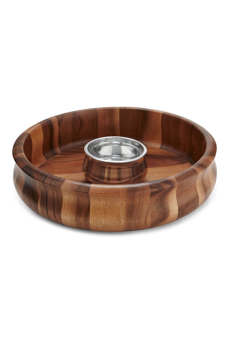 Nara Chip & Dip Server, Main, color, BROWN