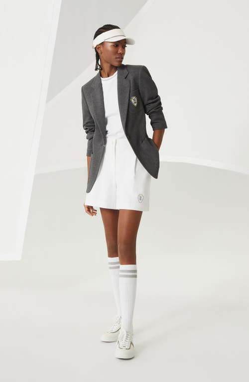 Shop Brunello Cucinelli Lightweight French Terry Shorts In White
