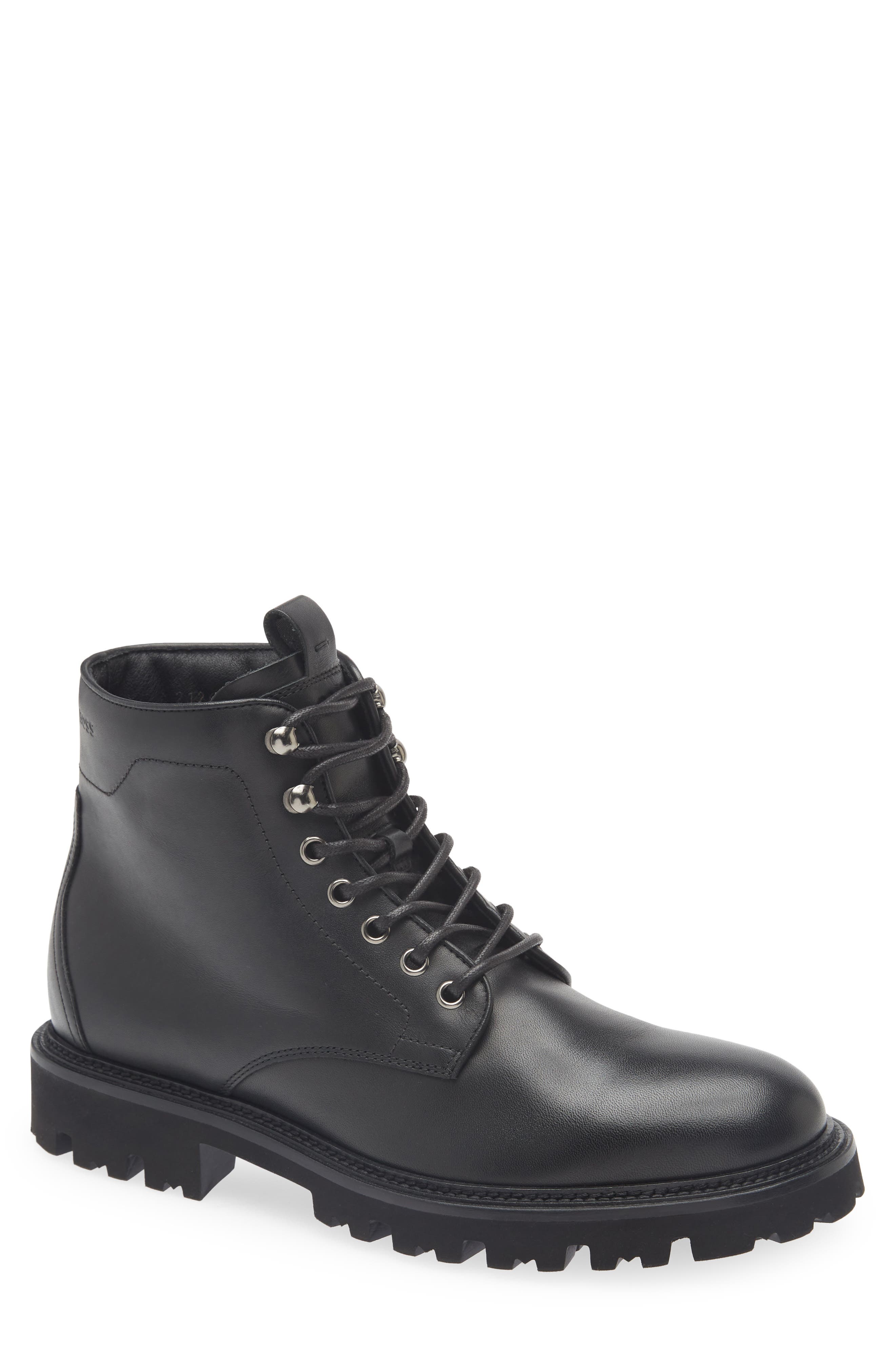 Plain Toe Lug Sole Boot