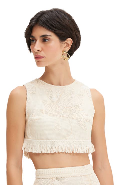 Joy Lace Fringe Top