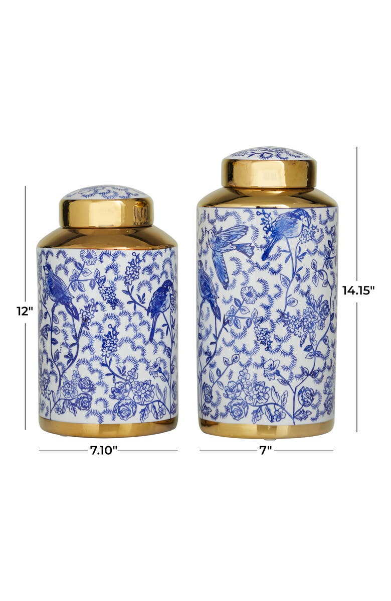 Novogratz Blue 2-Piece Decorative Jar Set, Alternate, color, 
