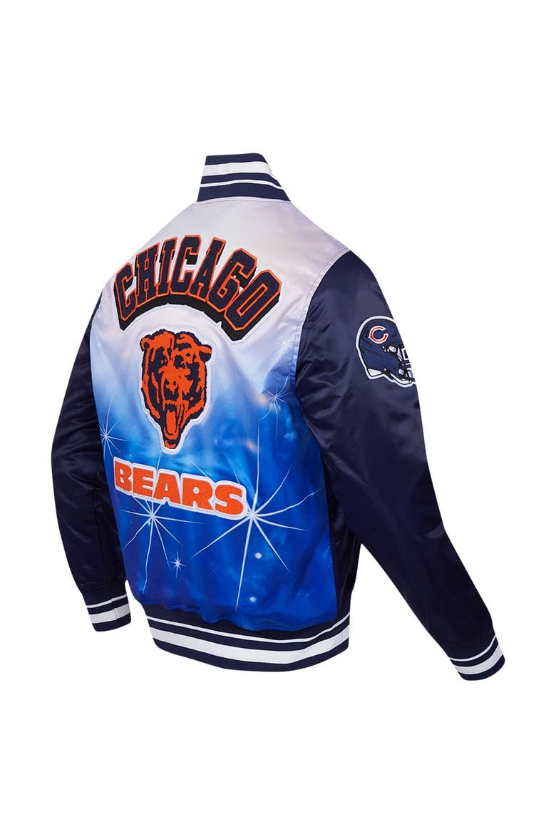 Men's Pro Standard Navy Chicago Bears Sublimated Satin Full-Snap Jacket, Alternate, color, Navy