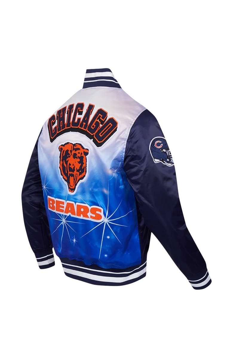 PRO STANDARD Men's Pro Standard Navy Chicago Bears Sublimated Satin Full-Snap Jacket, Alternate, color, Navy