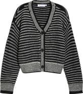 All in Favor Chunky Stripe V-Neck Cardigan