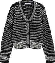 All in Favor Chunky Stripe V-Neck Cardigan