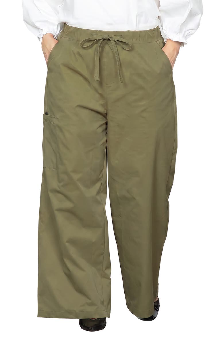 Wide Leg Parachute Pants, Main, color, OLIVE