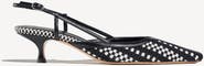 Amambaih Malva Pointed Toe Kitten Slingback Pumps