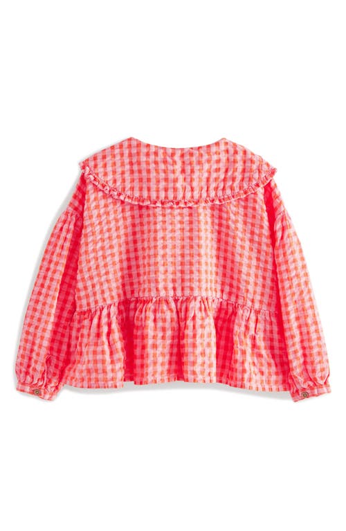 Next Kids' Gingham Cotton Button-up Shirt In Red
