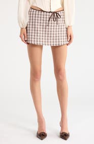Princess Polly Korren Low Rise Plaid Miniskirt