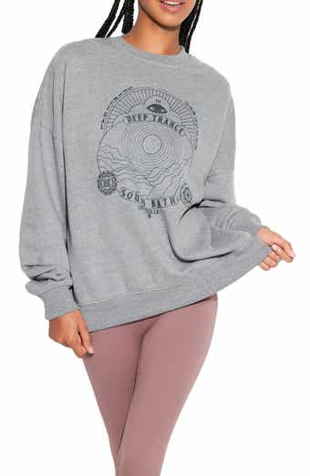 Spiritual Gangster Trance Oversize Cotton Fleece Graphic Sweatshirt
