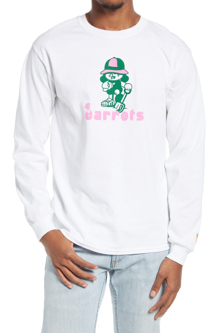 Sprout Long Sleeve Men's Graphic Tee, Main, color, WHITE