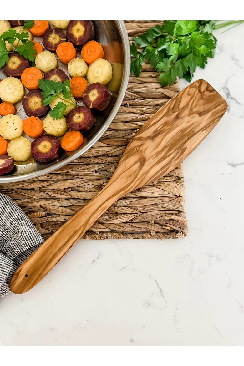 Cilio Toscana Olivewood Wok Turner, 11.8-Inch, Alternate, color, Brown