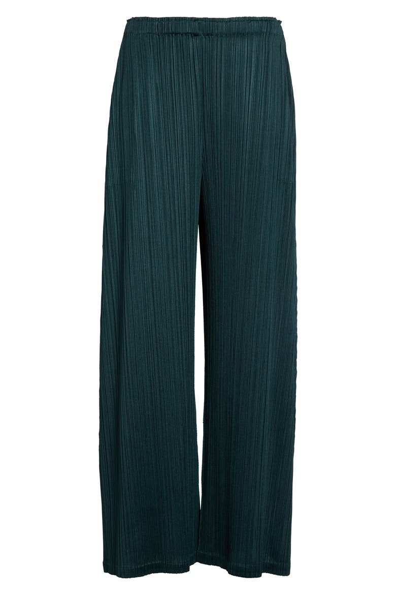 Monthly Colors October Pleated Pants, Alternate, color, DARK GREEN