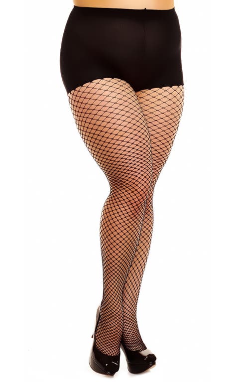 Glamory Hosiery Fishnet Tights in Black 