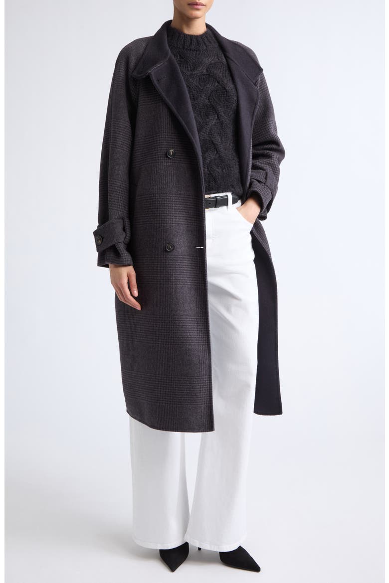 Military Double Breasted Wool & Cashmere Coat, Alternate, color, 177 AMETHYST