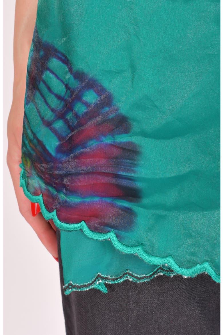 Trina Hand Tie Dye Scarf, Alternate, color, Green