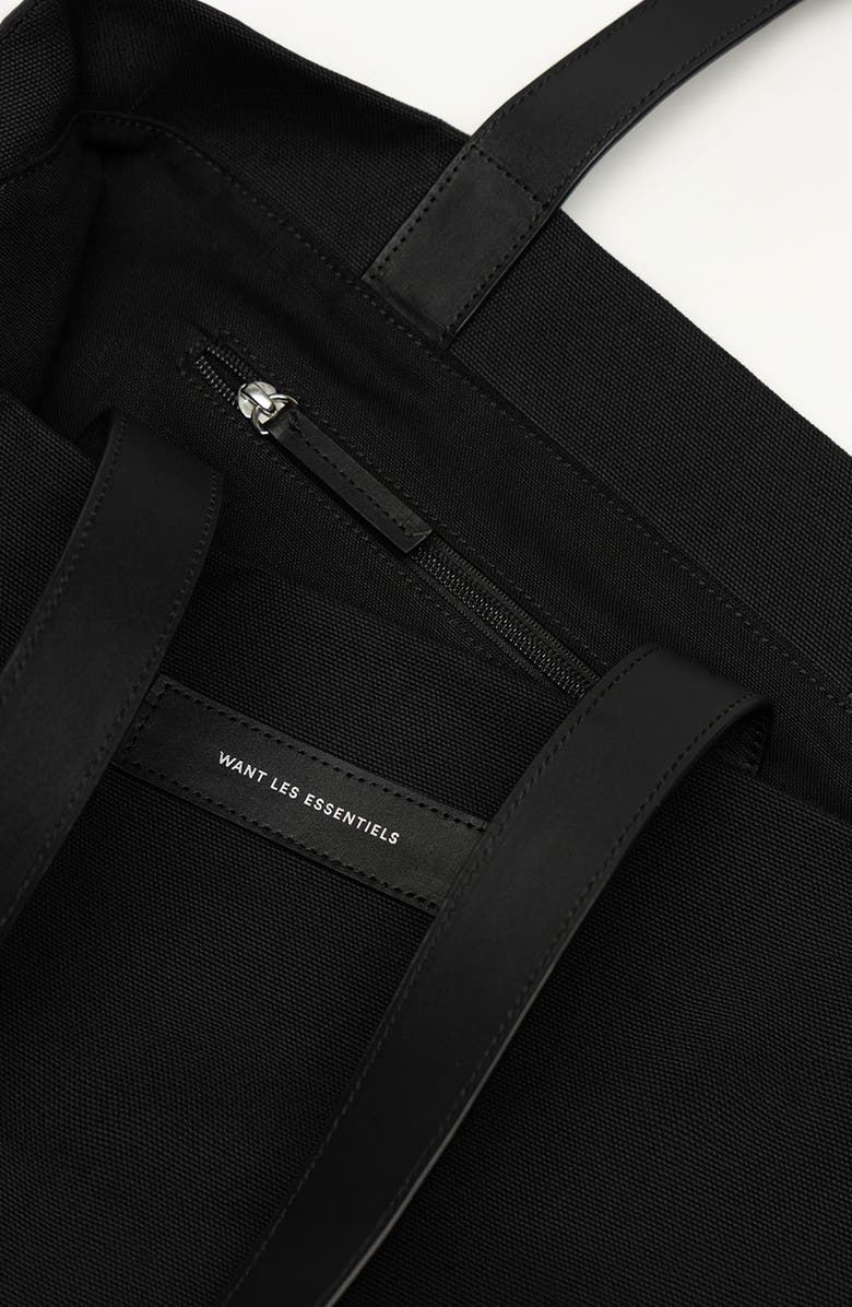 WANT Les Essentiels Kenora Organic Cotton Canvas Tote, Alternate, color, Black