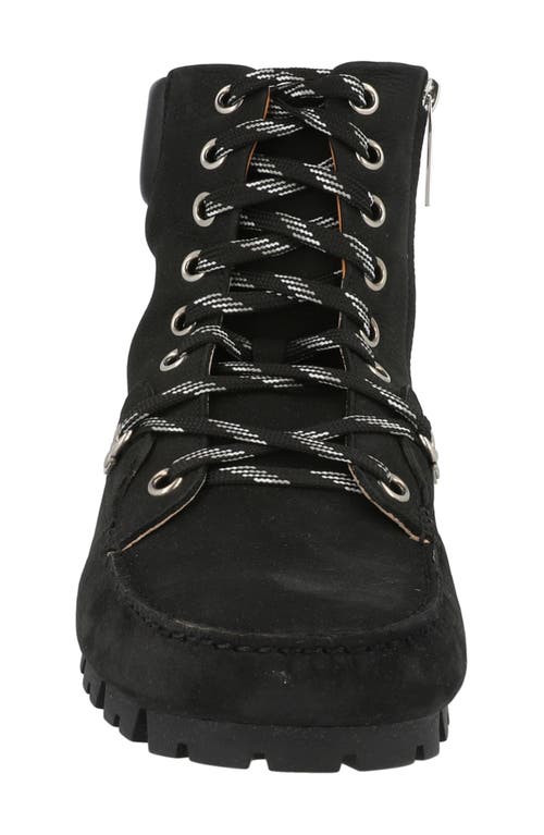 Ferragamo Lace-up Combat Boot In Black