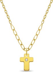 In Season Jewelry 14k Cross Pendant CZ Womens Necklace