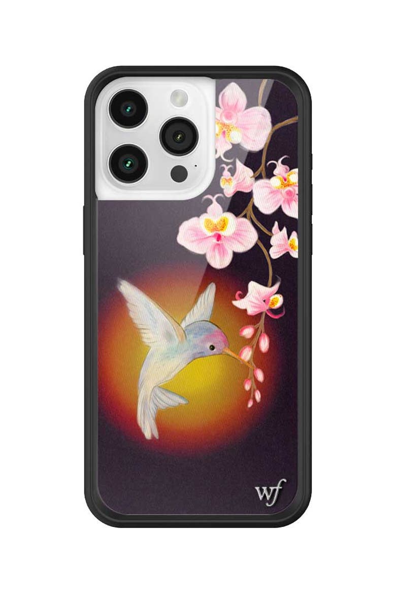 Hummingbird iPhone Case, Alternate, color, Black