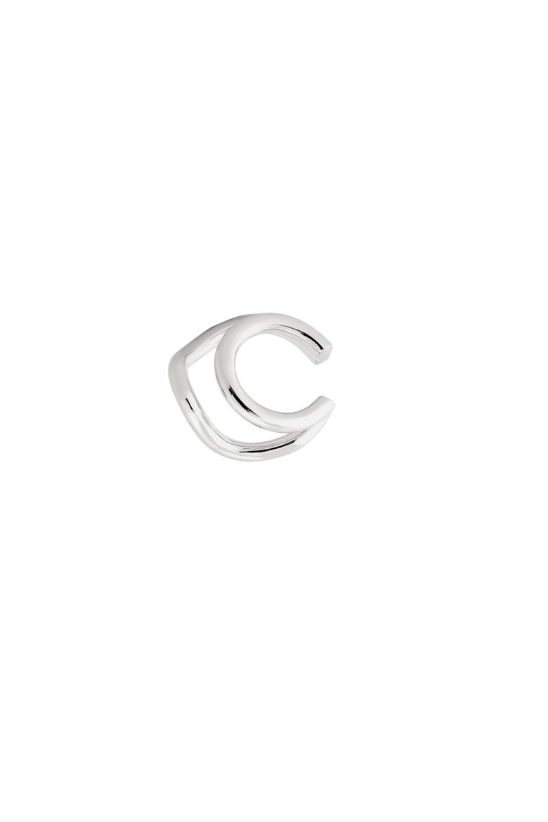 Naeva  double ear cuff, Main, color, SILVER PLATED